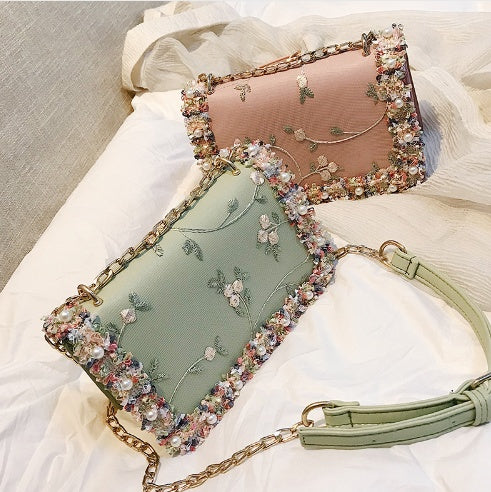 Wild Messenger Chain Shoulder Bag 13x7.5cm with 125cm Strap