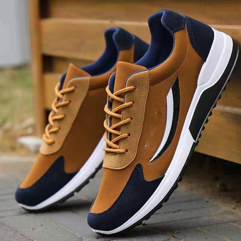 Breathable Versatile Sports Casual Shoes for Women in Brown & Gray Canvas