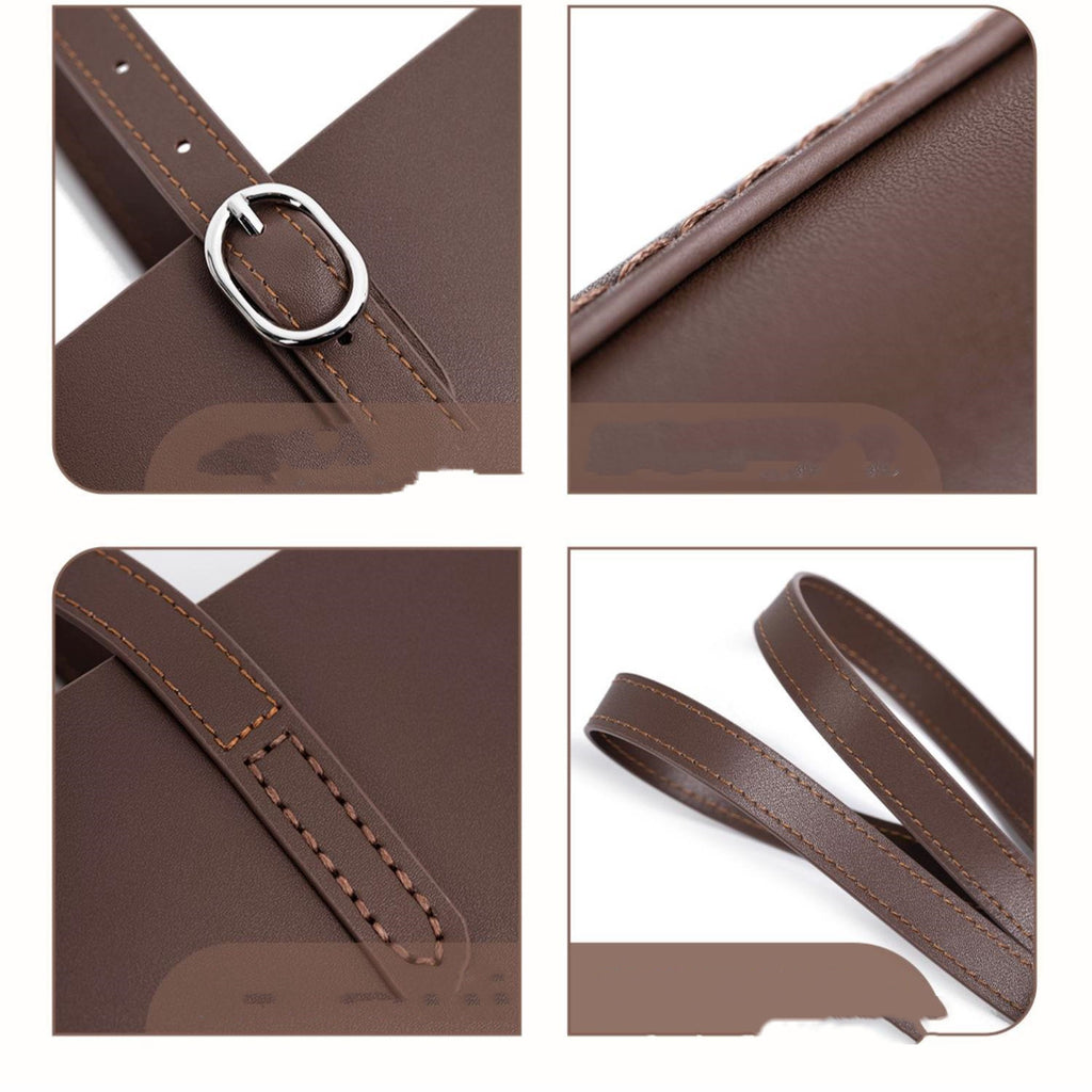 Cowhide Handmade Large Hard Handbag with Zipper Pocket for Women DIY Material Bag