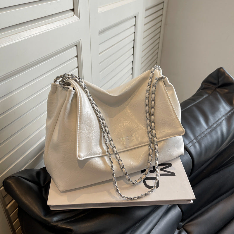 PU Soft Leather Large Capacity Underarm Chain Shoulder Bag