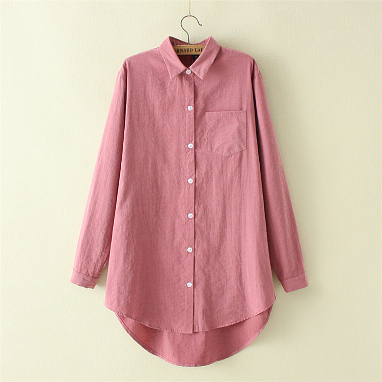 Large Size Women's Plus Polyester Clothing Spring Shirt