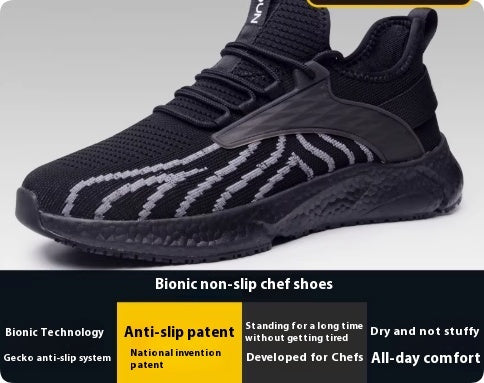 Chaussures de cuisine antidérapantes, imperméables, résistantes à l'huile et aux odeurs pour homme