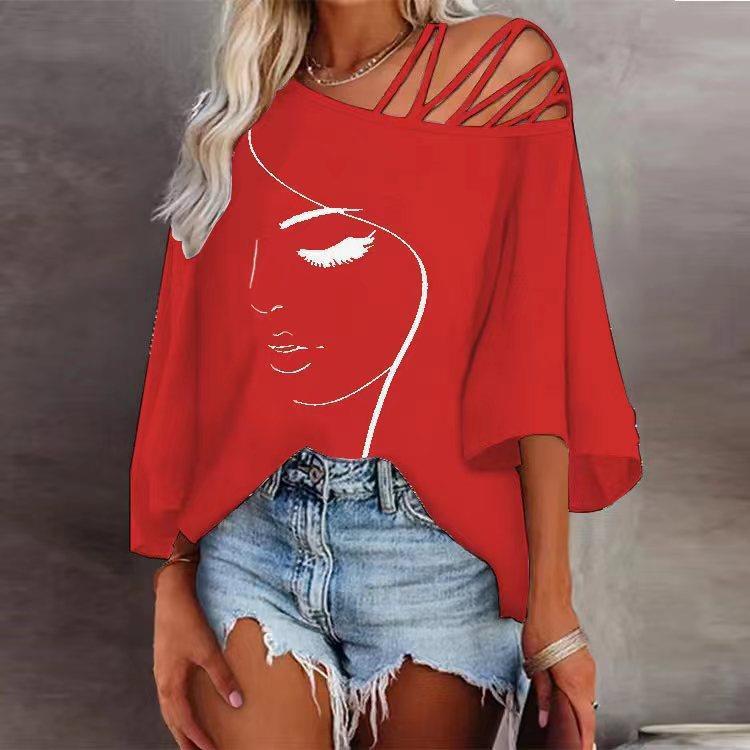 Casual Cotton Stitching Loose Tops for Women