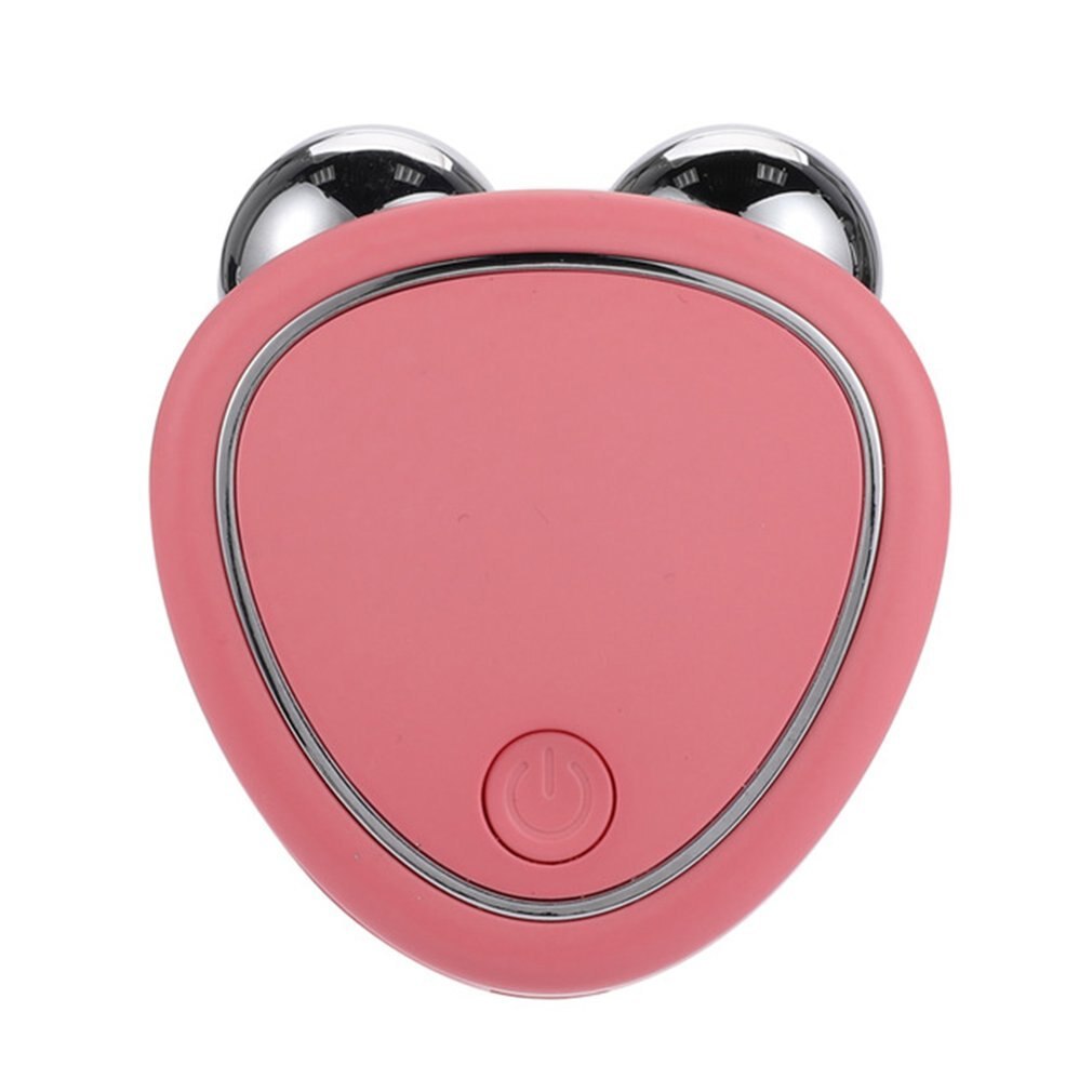 Portable Micro-Current Facial Beauty Instrument with Double Roller Massager for Lifting, Thinning & Reducing Edema