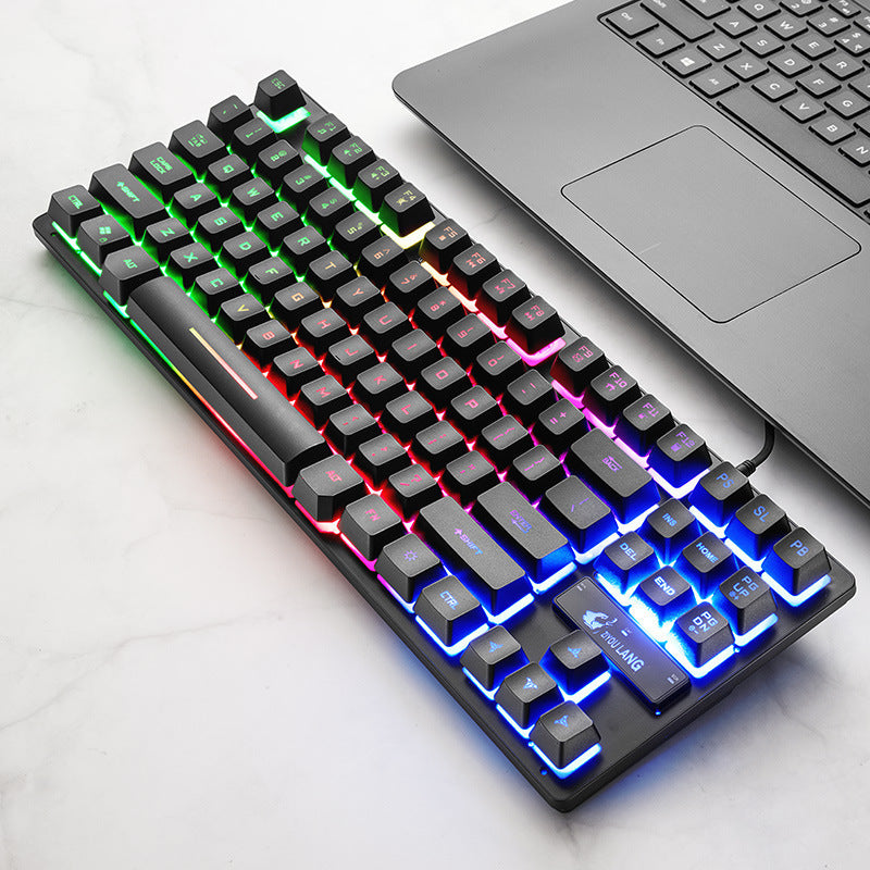 لوحة مفاتيح ألعاب ميكانيكية 87 مفتاح USB كابل 1.5 متر للكمبيوتر الدفتري