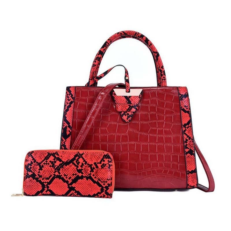 Sac à main deux pièces en PU avec bandoulière unique et poche zippée