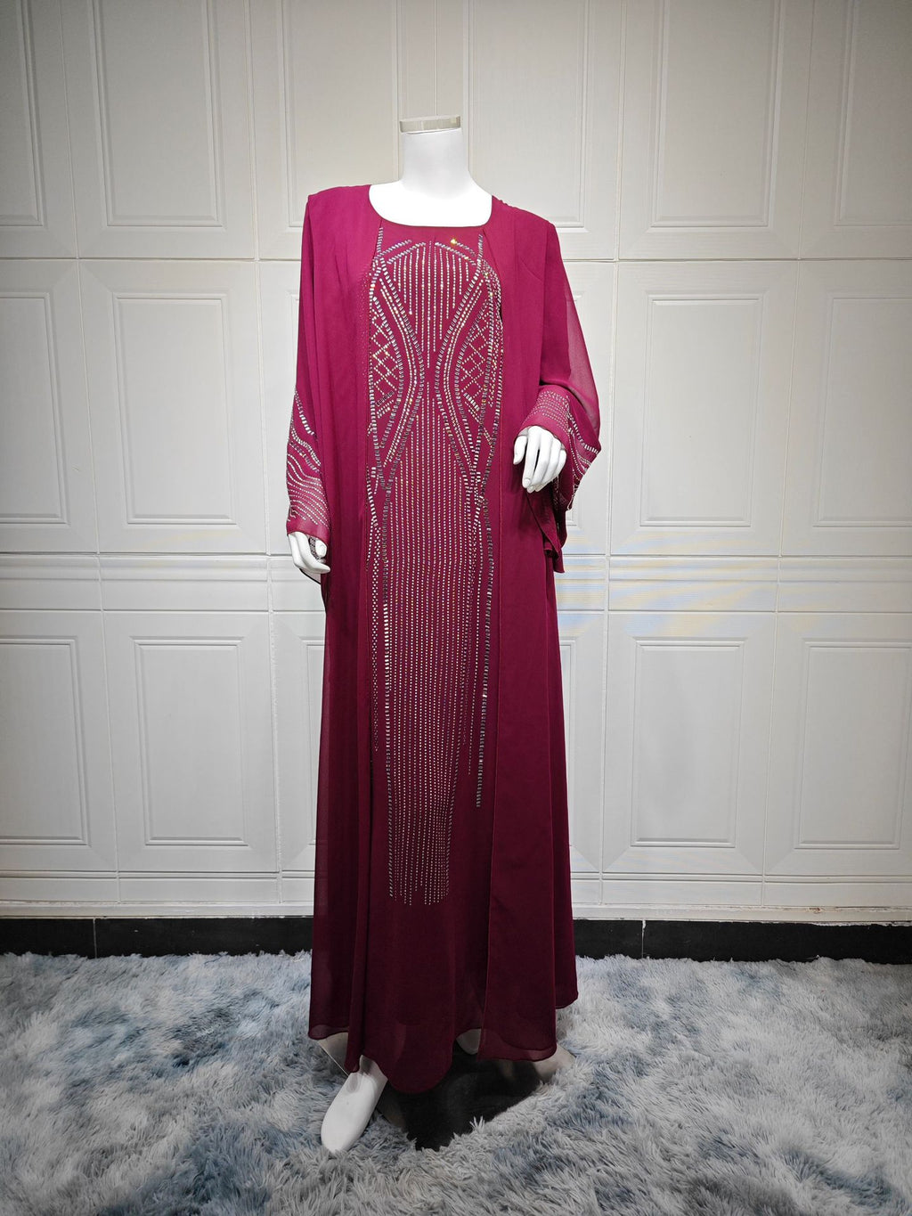 Plus Size Long Swing Robe Dress for Women Middle East Style