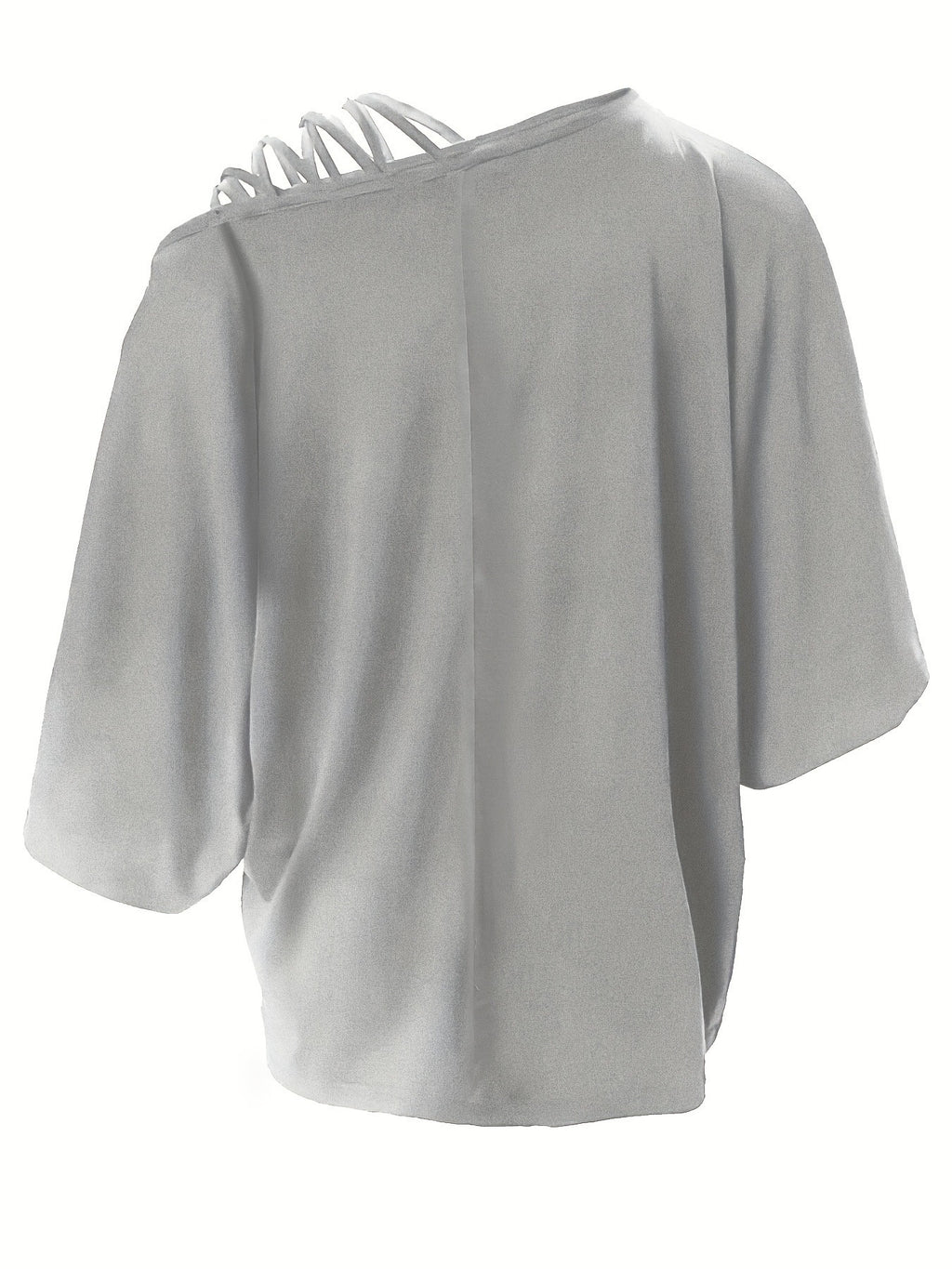 Women's Summer Off-Shoulder Loose Solid Color Top Polyester S-XXL