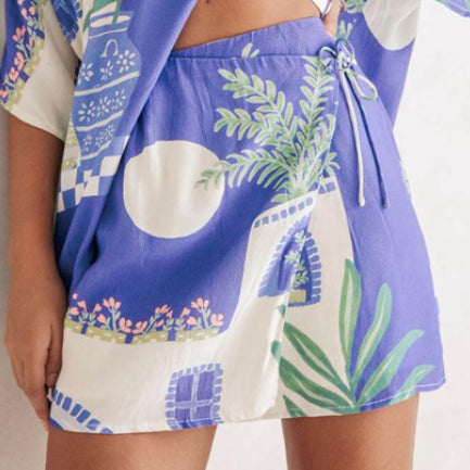 Tailleur imprimé décontracté en polyester pour femme, tailles S à XL