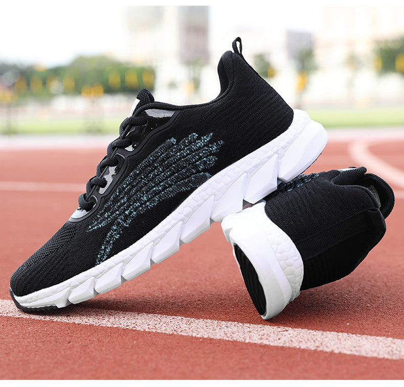 Baskets de course unisexe Flyknit respirantes Chaussures basses décontractées