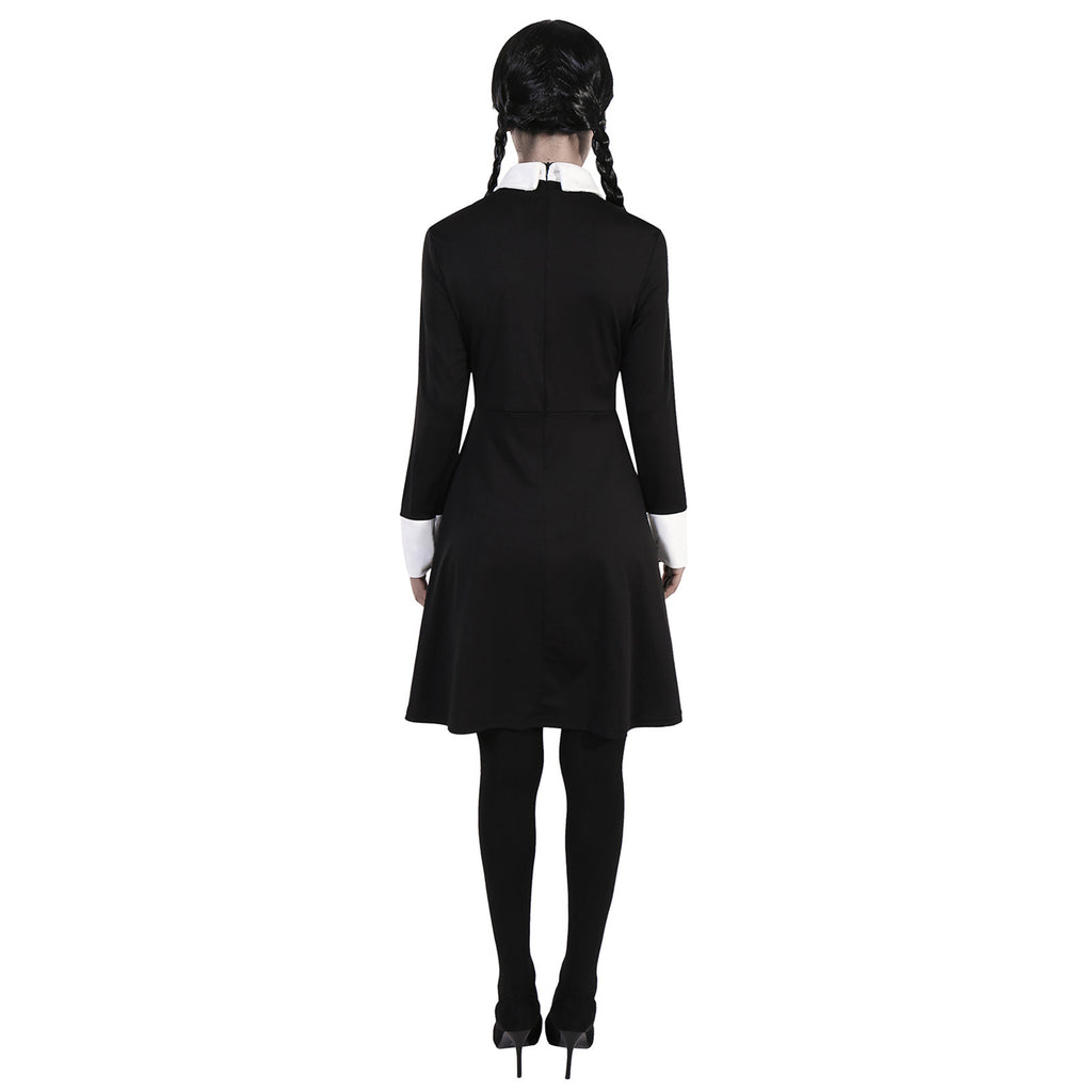 Women's Dark Retro Black Polyester Halloween Dress