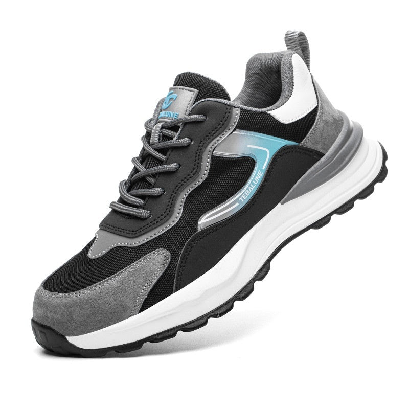 Men's Breathable Low Top Work Shoes with Anti-Smash, Anti-Puncture, Anti-Slip, Wear-Resistant Features
