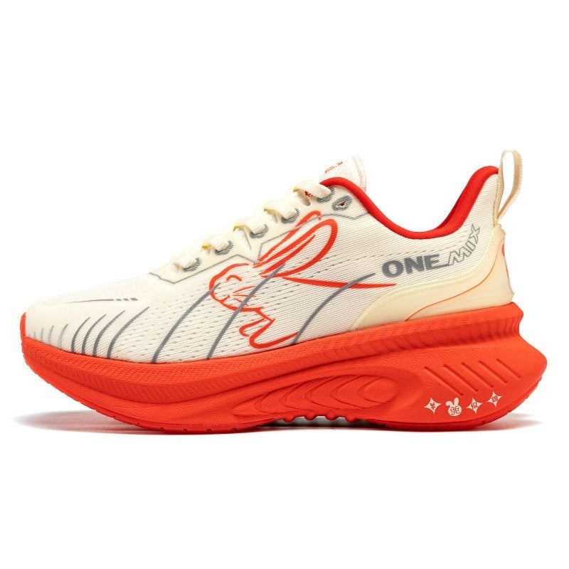 Chaussures de course à absorption des chocs et rebond avec semelle en caoutchouc et tige en maille PU