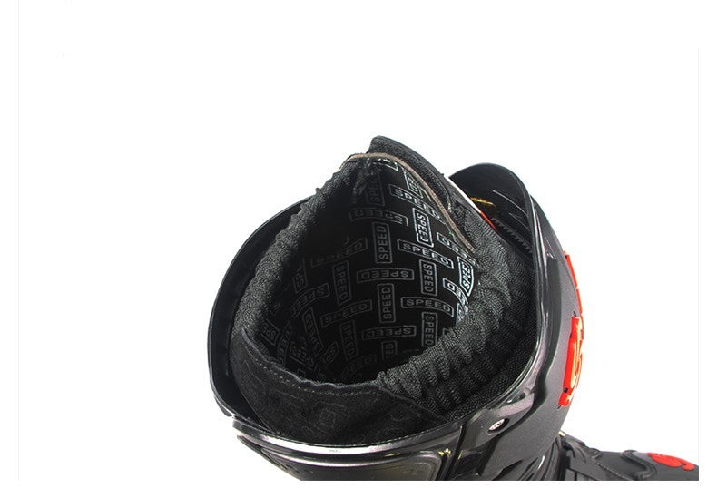 Breathable Anti-Falling Motorcycle Riding Shoes in White & Black, Sizes 40-45