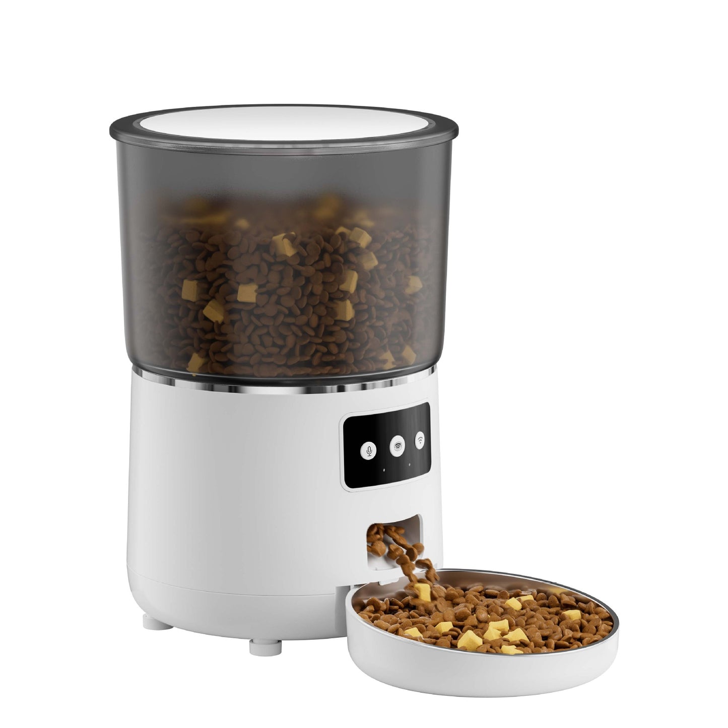 4L Black Smart Automatic Pet Feeder with App Control