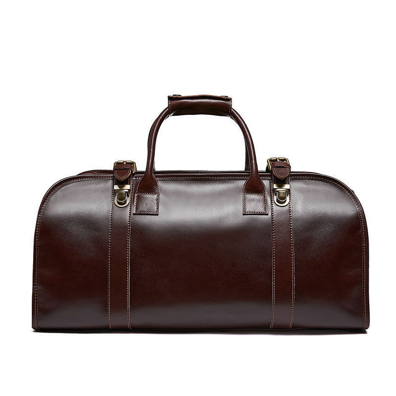 Vintage European & American Genuine Leather Travel Bag 18" Portable Backpack