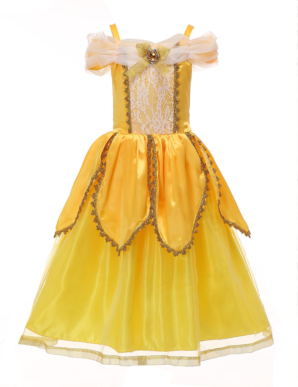 Princess Halloween Dress for Girls Ages 3-8 Short Sleeve