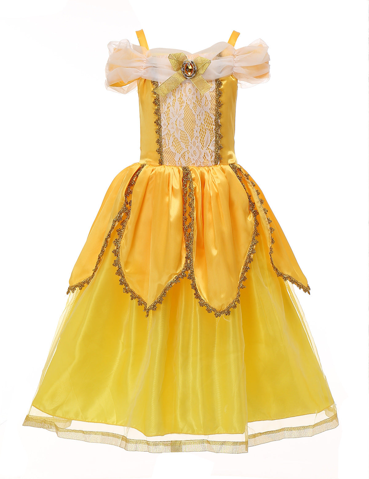 Princess Halloween Dress for Girls Ages 3-8 Short Sleeve