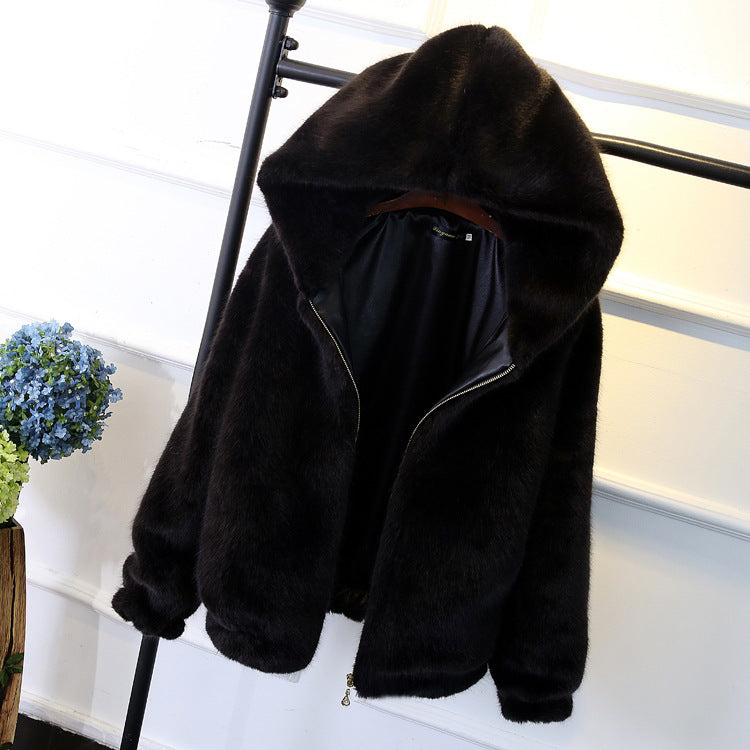 Plush Artificial Fur Coat in Multiple Colors, Sizes S-XXXL