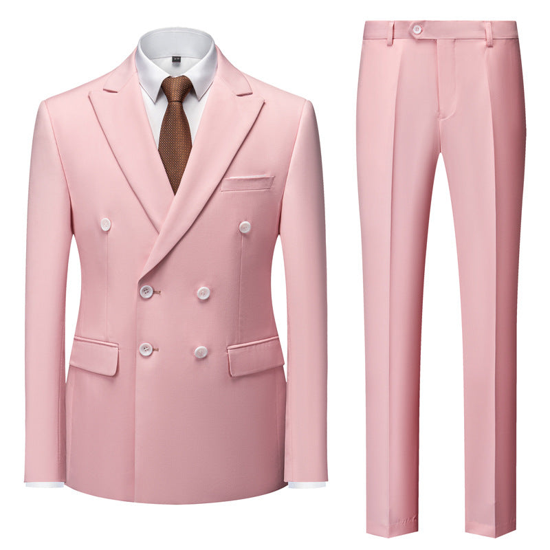 Men's Fashion Casual Solid Color Corduroy Two-Piece Set