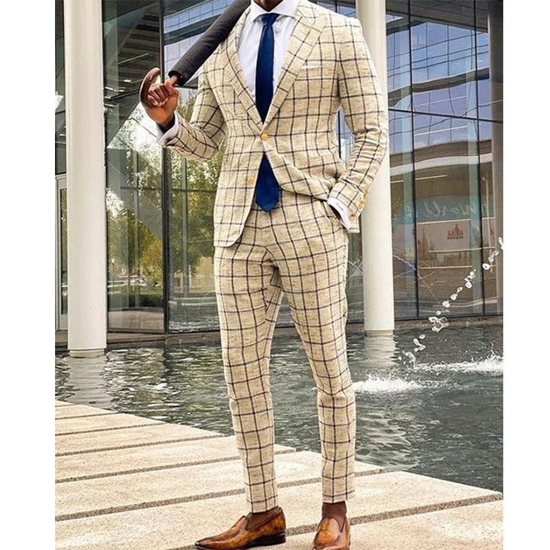 Men's Modern Two-Piece Nylon Suit for Spring & Autumn