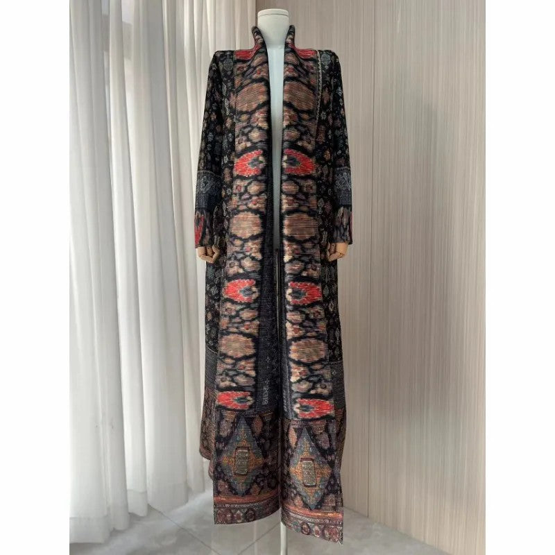 Trench polyvalent, abaya arabe élégante, imprimé