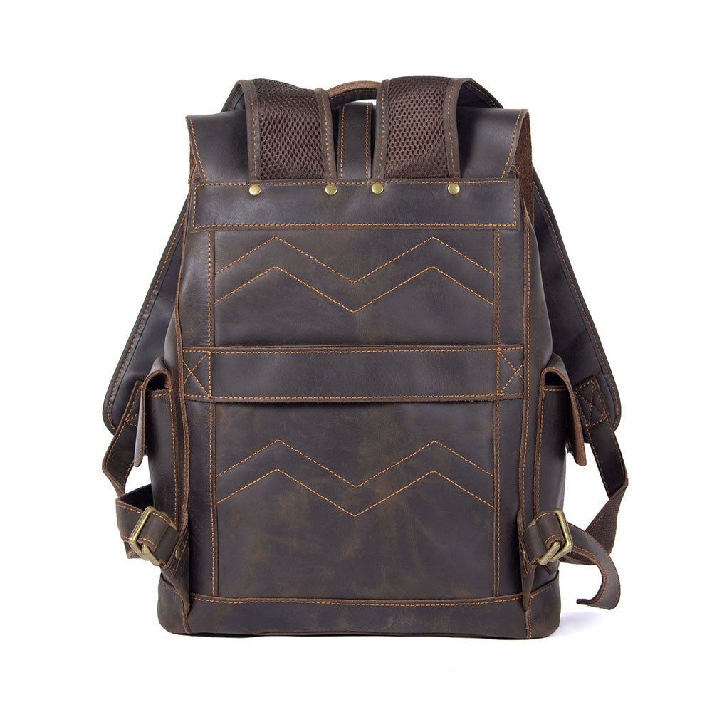 Large-Capacity Leather School & Travel Bag for Men