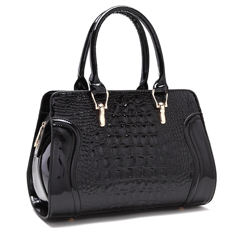 Casual Portable Women’s One-Shoulder PU Messenger Bag with Rhinestones