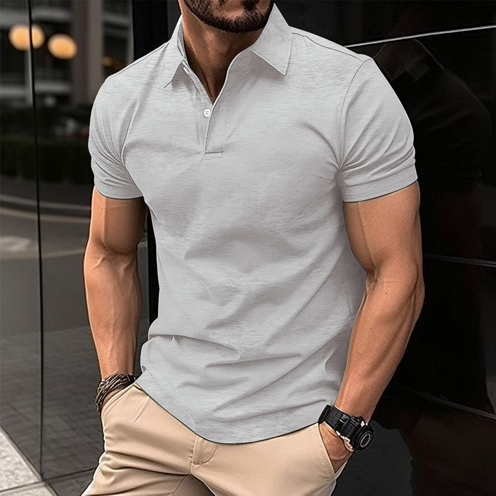 Men's Summer Short Sleeve Cotton Blend Polo Shirt