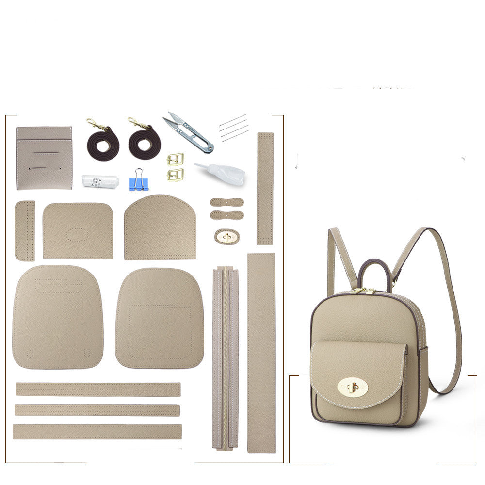 Women's Genuine Cowhide Leather Fashion Backpack 25x21x6.5cm