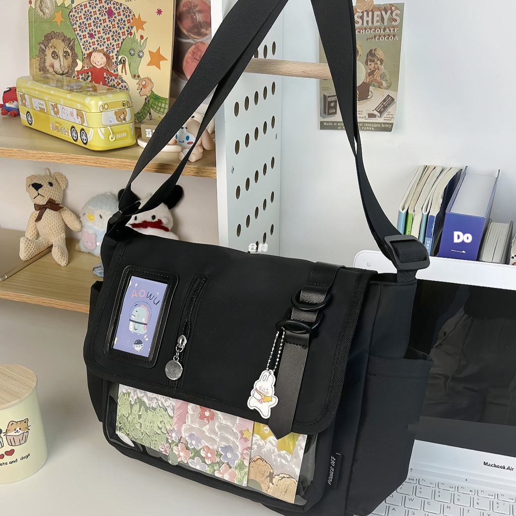 Canvas Waterproof Lightweight Casual Crossbody Handbag 33×27×15cm