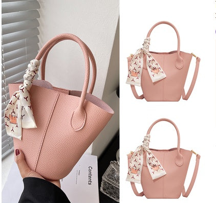 Vegetable Basket Portable Bucket Bag Texture Messenger