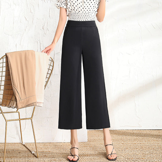 Women's Wide-Leg Pants High-Waist Straight-Leg