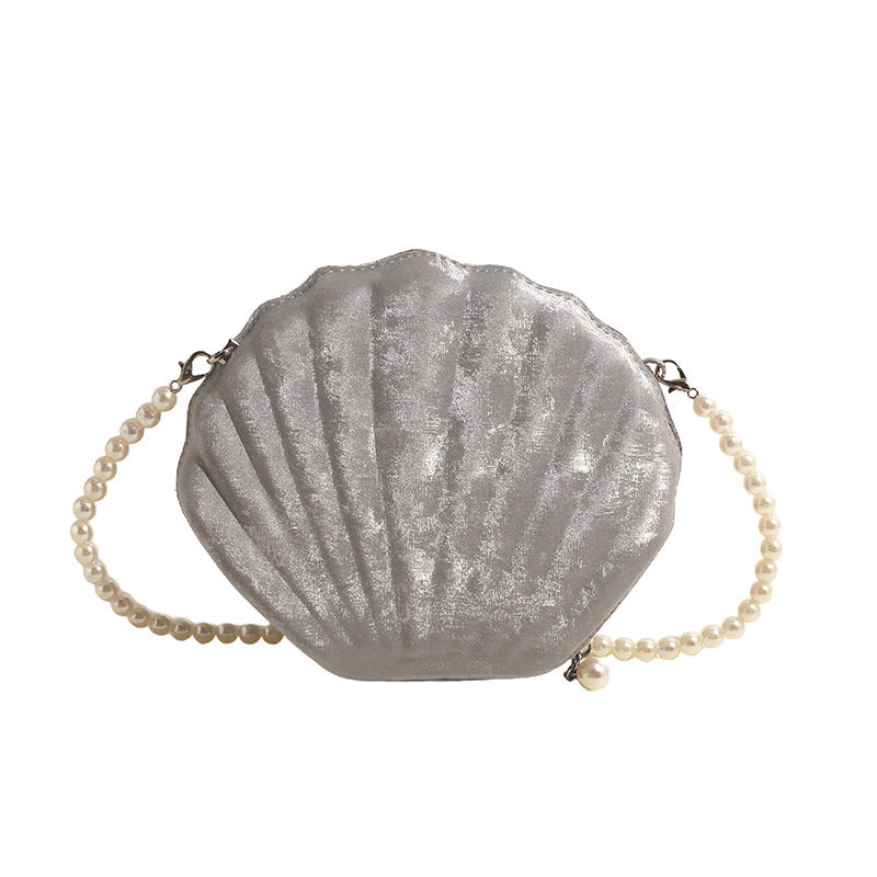 Shell Fashion Women's PU Shell Crossbody Shoulder Bag with Chain