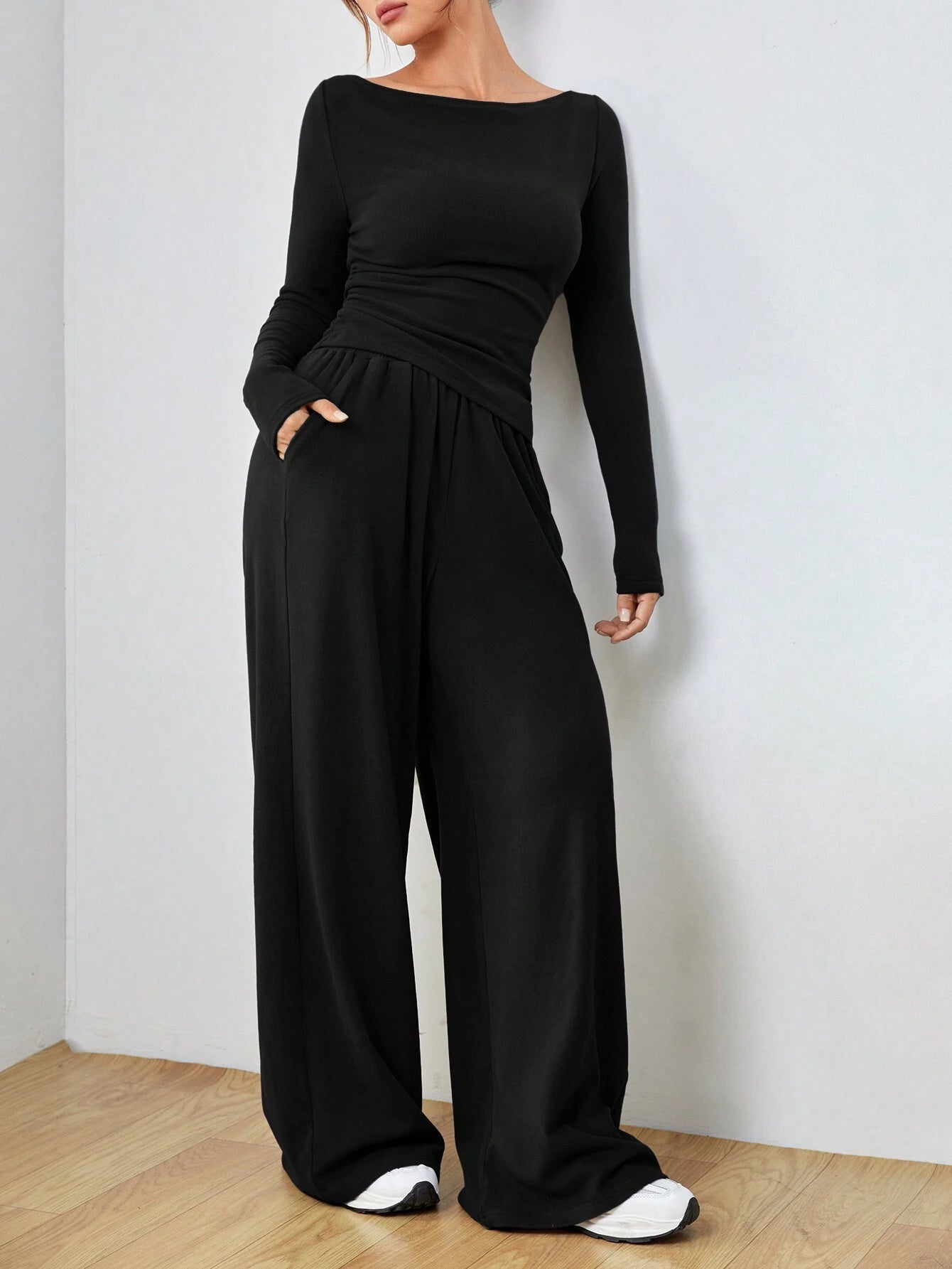 Women's Irregular Casual Long-Sleeve Suit Set