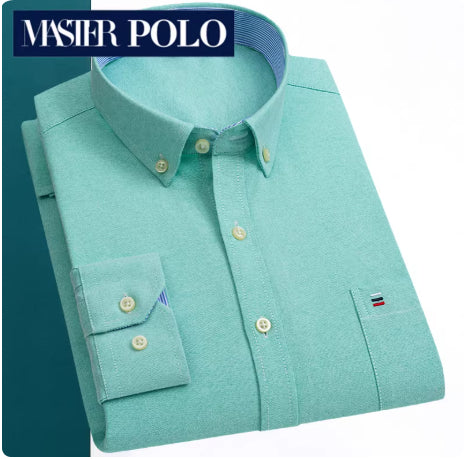 Men's Long Sleeve Pure Cotton Plaid Shirt Casual Spring Wear