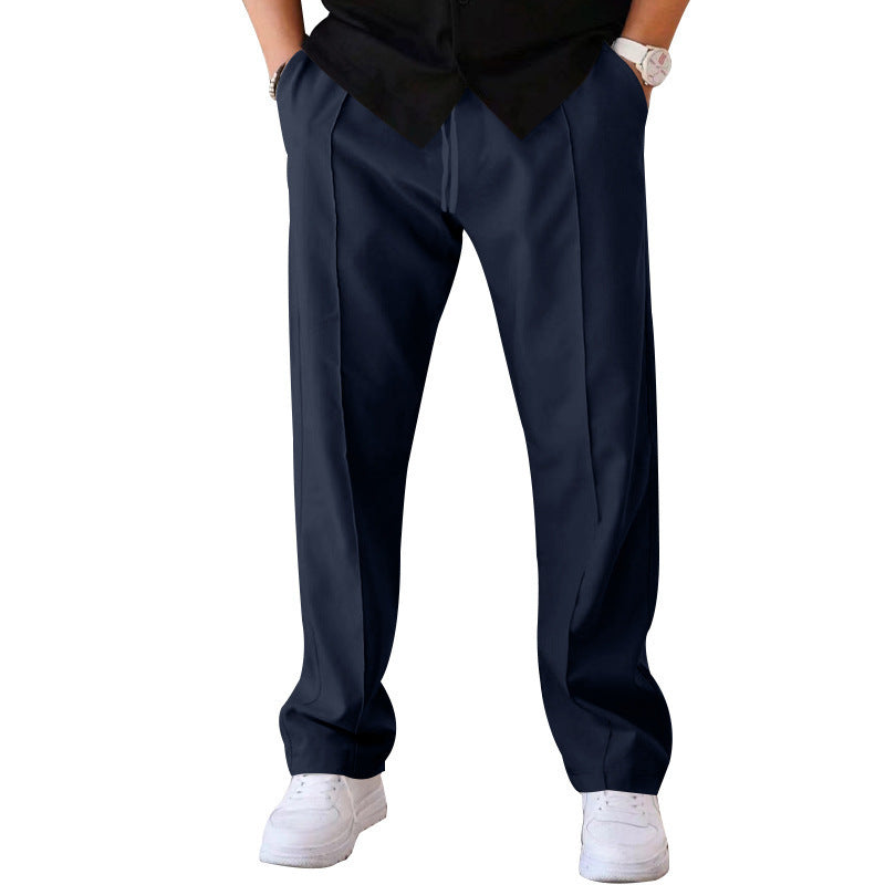 Pantalon décontracté sport ample droit pour homme avec cordon de serrage