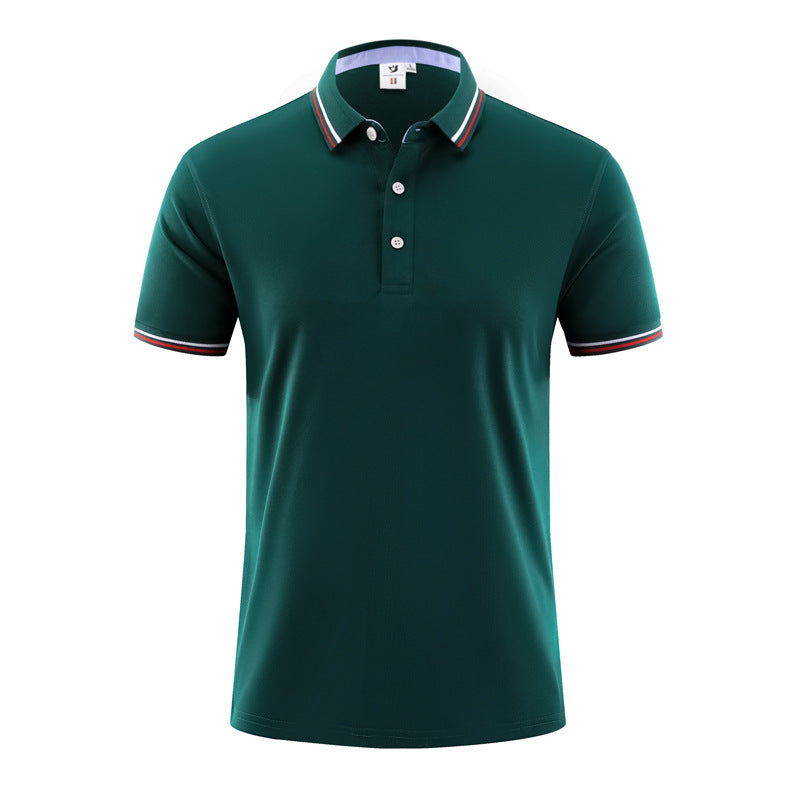 Summer Ice Silk Polo Shirt Overalls