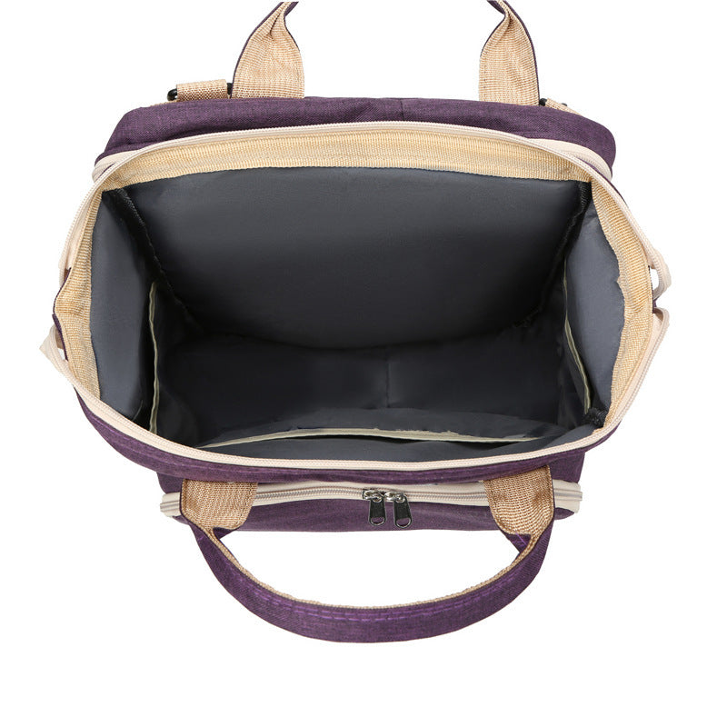 Sac à langer double épaule grande capacité portable avec matelas à langer