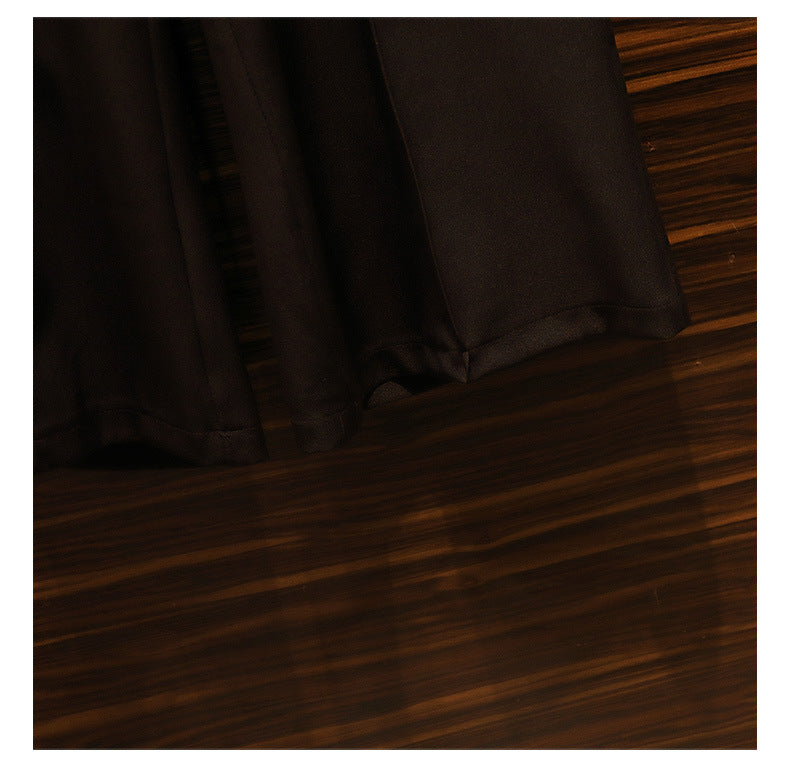 Ensemble féminin haut sans manches à col en V et taille haute