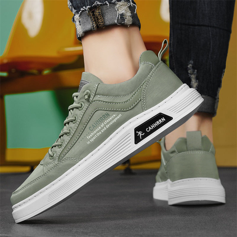 Chaussures de sport décontractées rétro pour homme avec bande élastique, basses, noir/gris/vert armée, tailles 39-44