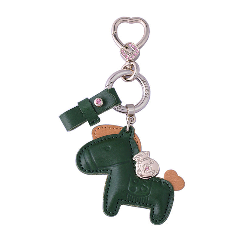 Genuine Cowhide Leather High-End Vehicle Keychain