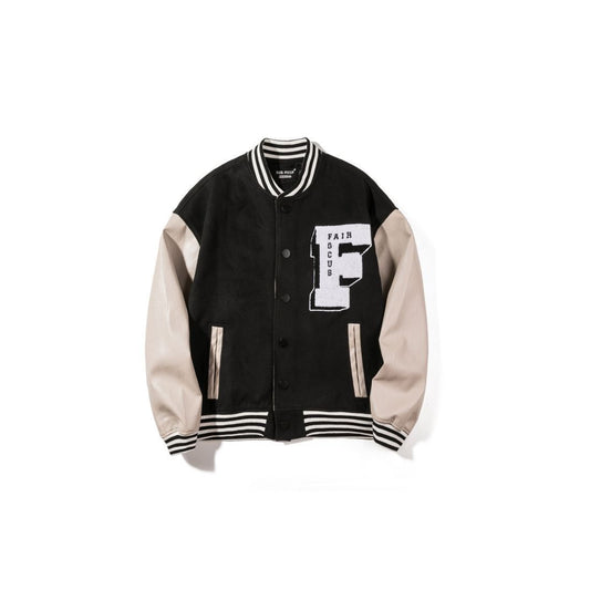 Hip-hop Print High Street Style Loose Stitching Jacket