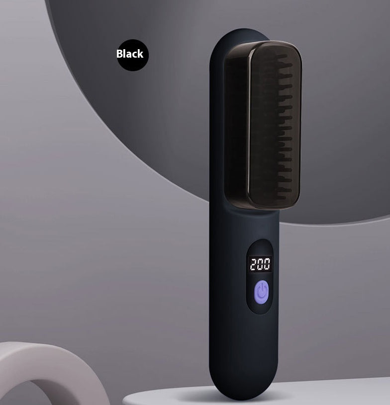 Wireless Straight Comb Negative Ion Hair Curler And Straightener Dual-use Comb