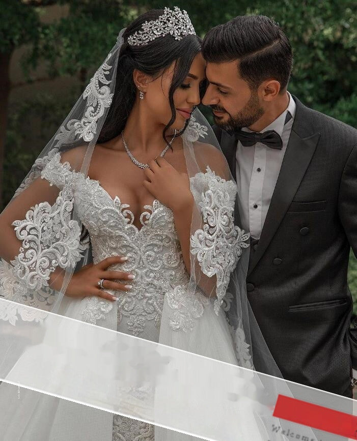 White Lace Detachable Bridal Wedding Dress Sleeveless Long Skirt