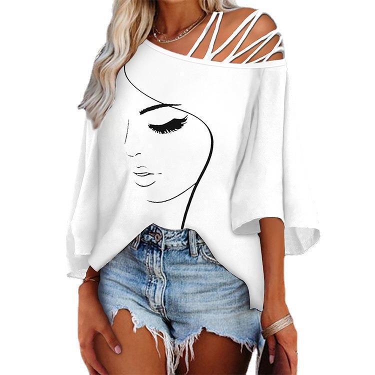 Casual Cotton Stitching Loose Tops for Women
