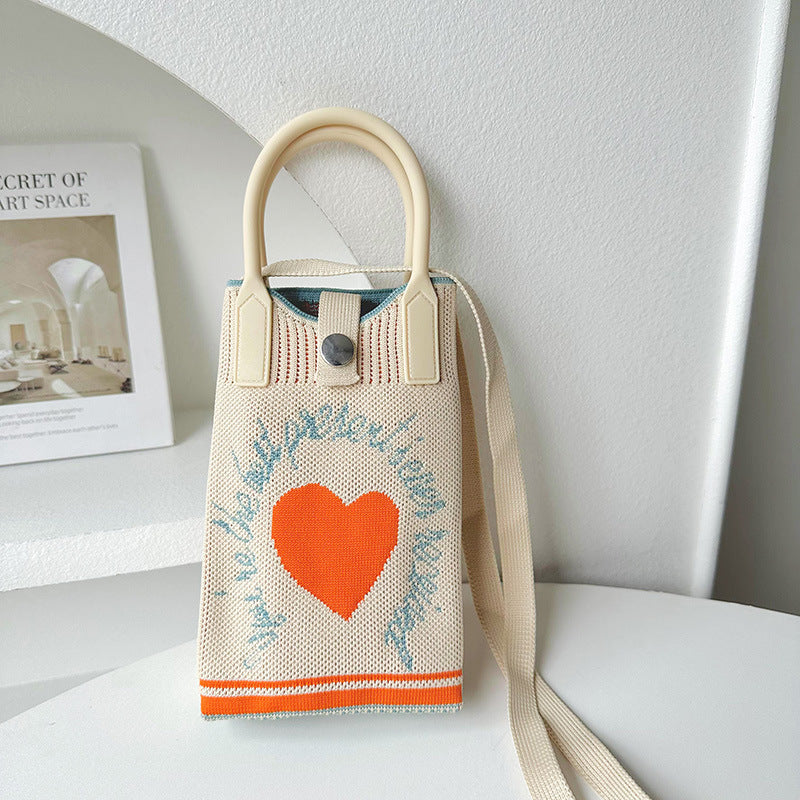 Knitted Mini All-match Small Portable Shoulder Bag