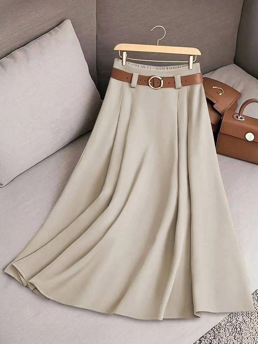 Women's Casual Pleated Skirt in Multiple Colors, Sizes S-XL