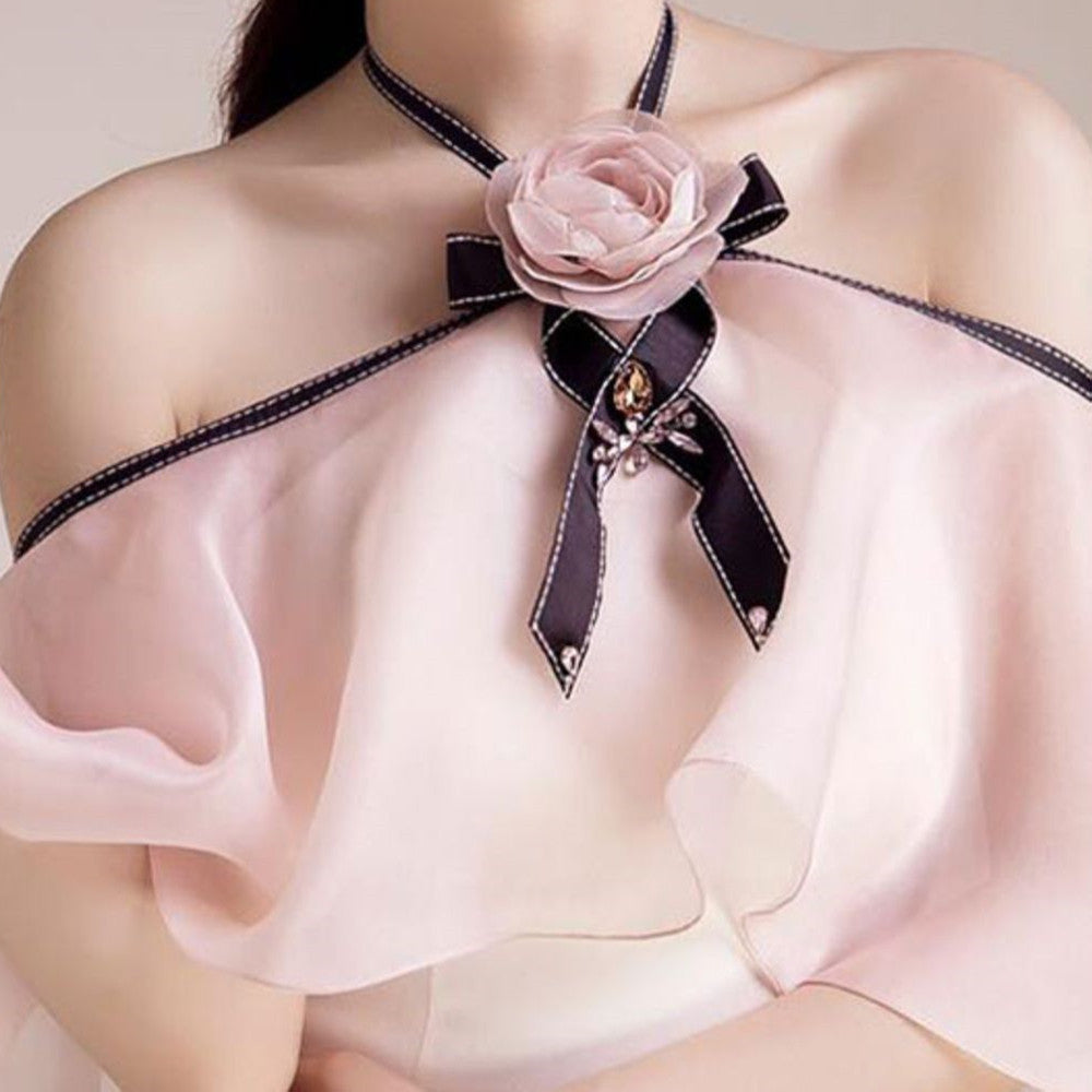Elegant White Fairy Dress with Lotus Sleeves, Polyester, Sizes S-XL