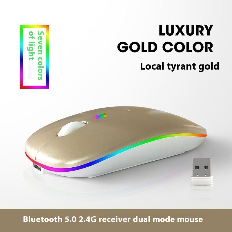 ماوس بلوتوث مضيء صامت قابل للشحن